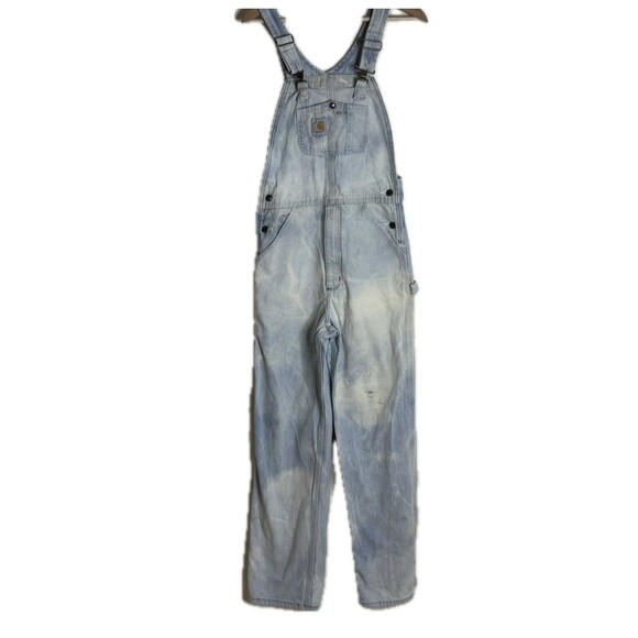 Carhartt Pants - Carhartt Overalls ladies 28x32 Denim Distressed Workwear Utility Painter